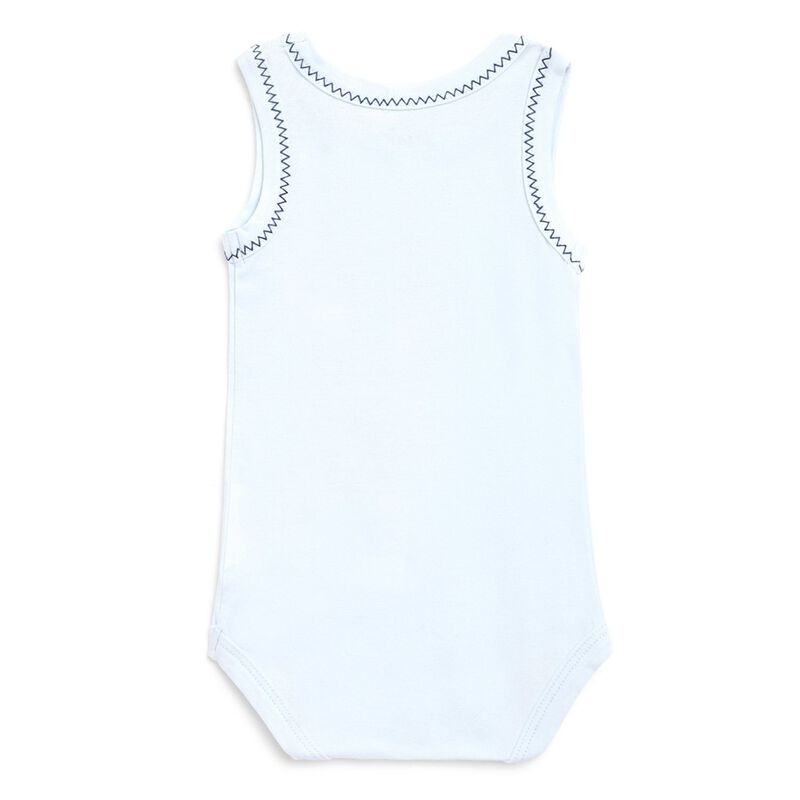 Boys Light Blue Set of 2 Body Suit image number null